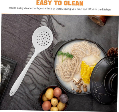 SOIMISS Recinzione Da Pesca in Silicone Caldo Utensili Da Cucina Notizia in Anticipo Gadget Da Cucina Cucinare Colino Per Cucchiaio Da Frittura Pentola Piccolo Filtro Bianca Gel Di Silice