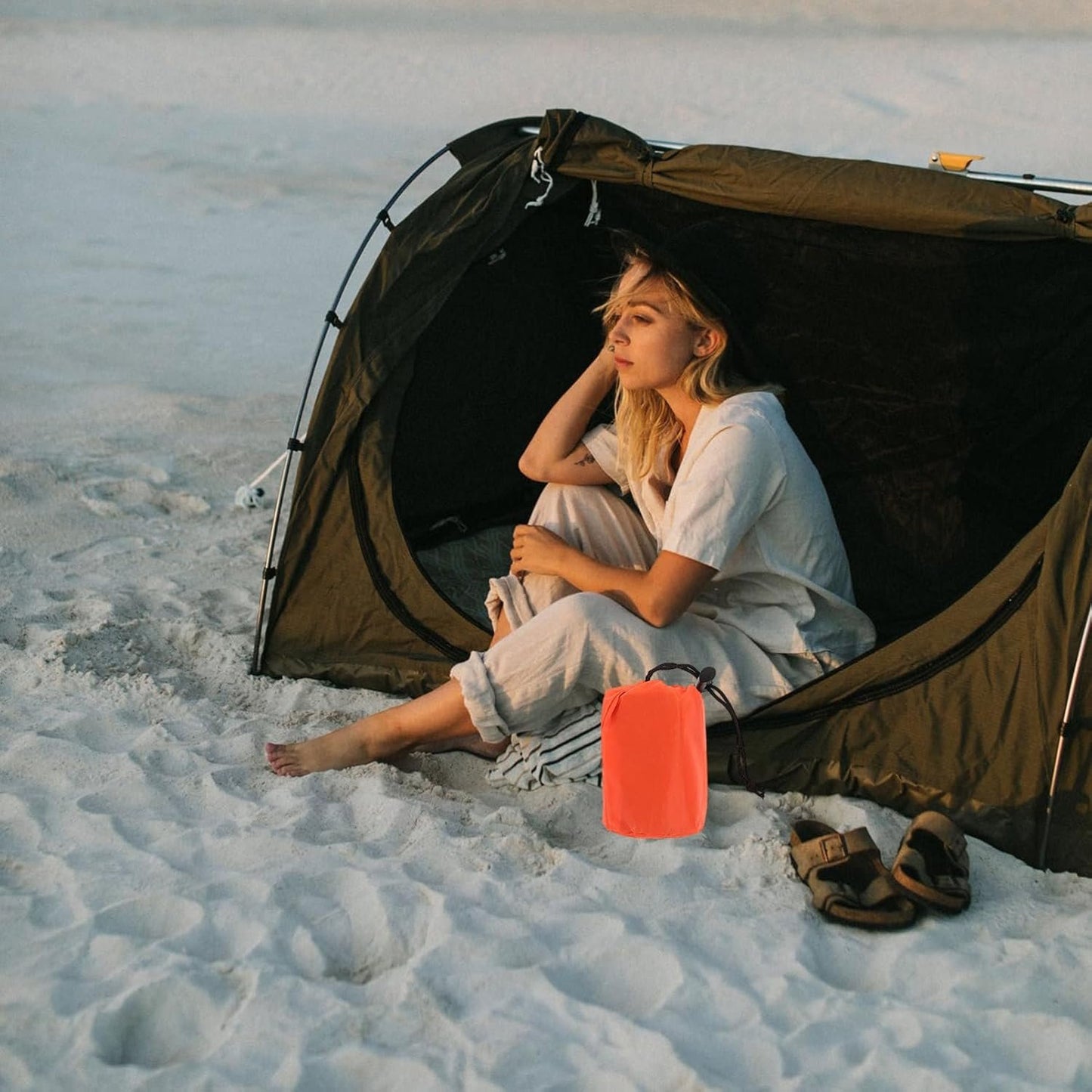 TOKIDNY Emergency Survival Blanket Tent Compact Portable Survival Sleeping Bag Camping Blanket 3 Pack Waterproof for Hiking Outdoor Gear