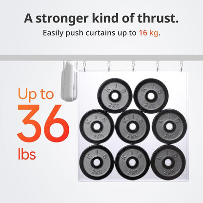 SwitchBot Smart Automatic Curtain Opener - Bluetooth Remote Control with App/Timer, Upgraded Performance Motor, Add SwitchBot Hub to Make it Work with Alexa, Google Home, HomeKit(Curtain 3, U Rail)