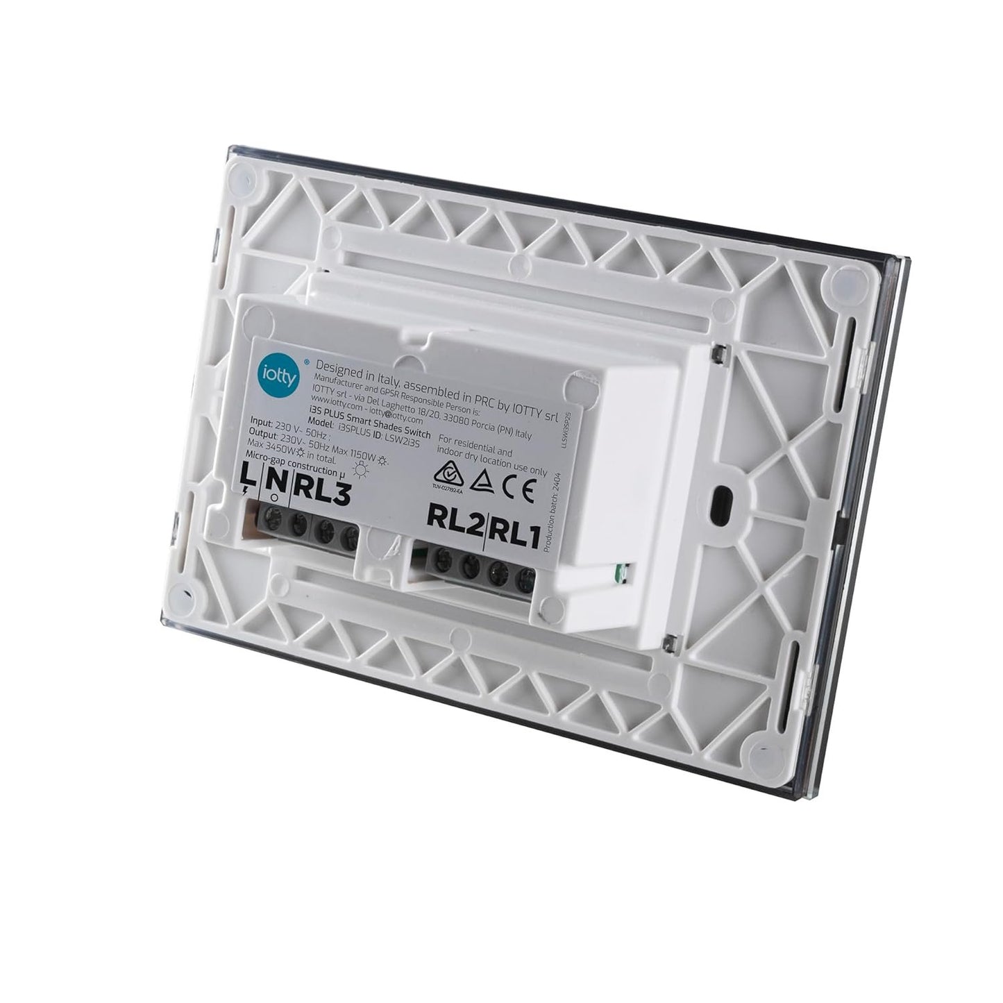 iotty i3S Plus Design Switch, WiFi Home Automation, Smart Blind and Roller Shutter Management, Wifi Diverter Compatible with Google Home, Alexa and Siri with Sensors