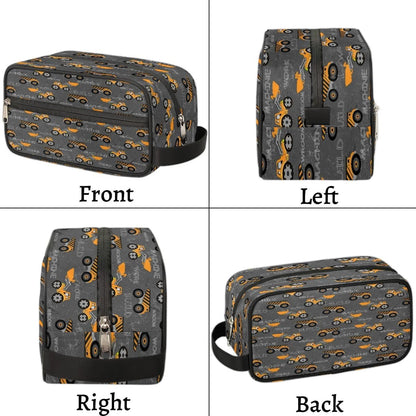 Truck Tractor Cars Hanging Toiletry Bag,Travel Hygiene Kits for Boys Mens,Waterproof Makeup Carry-on Bags,Cosmetic Bag,TSA Approved Shave Dopp Kit for Toiletries Shower Bathroom Accessories Gifts,