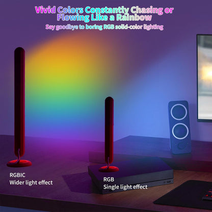 Smart LED Light Bars for Gaming & TV Backlight, RGBIC 16M Colors with Music Sync, App & RF Remote Control, USB-Powered Ambient LED Bars (2-Pack)
