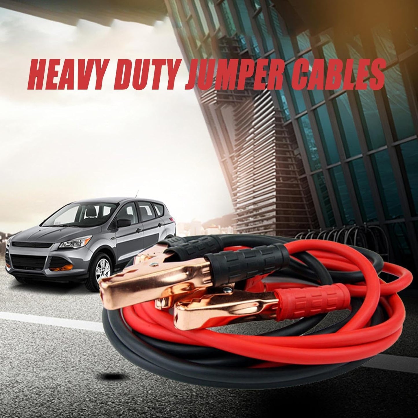 Cavi portatili per auto, 7,2 Feet Heavy Duty Automotive Booster, 0,39 x 86,61 in Vehicle Roadside Safety Accessories, Car and Truck Tool, Essential Vehicle Gear