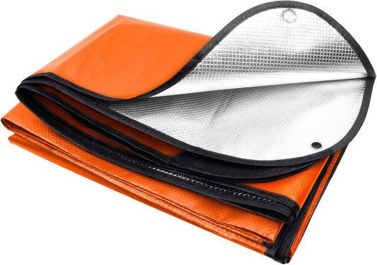 E EASTSTORM 210 x 150 cm Thickened Emergency Blanket Sleeping Bag Survival Bivvy Bag Rescue Blankets Tarp Waterproof Thermal Blanket Tarp Tent Tarp Ultralight Cold Protection for Camping