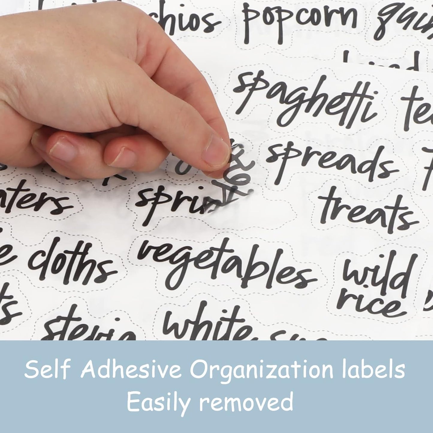 FYY Home Organization Labels,168PCS Preprinted Food Label Stickers for Kitchen Pantry Storage and Cleaning,Water & Oil Proof Pantry Label Stickers for Jars, Canisters,Boxes,Bins, Black