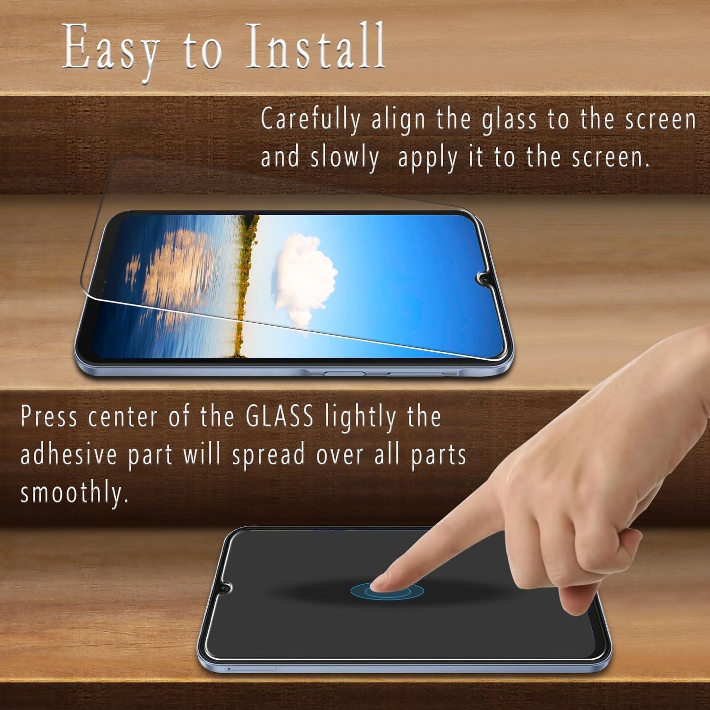 Bencuku (2 Pack) Designed for Samsung Galaxy A15 5G / 4G 6.5-Inch Tempered Glass Screen Protector, HD Clear, Anti Scratch, Bubble Free