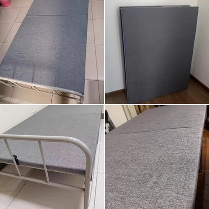 Folding Single Bed with Mattress, Sturdy Load Capacity Thickened Feet to Save Space, Multiple Size Guest Bed, for Home (150 x 200 cm)