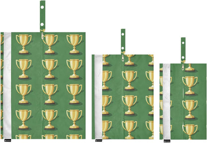 Golden 3 Piecing Packing Travel Bag Foldable Bags For Carry On Plastic Travel Bags Office Organization And Storage