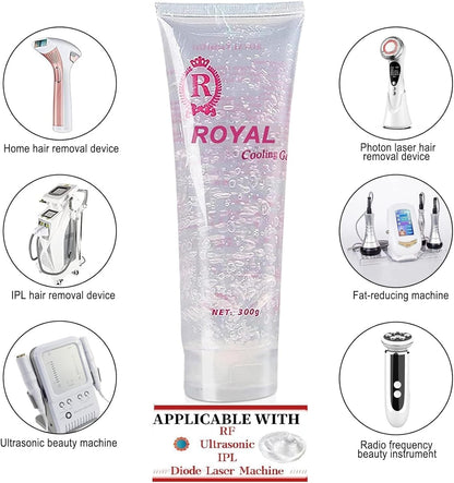 Cooling Conductive Gel for Laser Hair Removal Device and RF Radio Frequency Facial Body Skin Care Machine for Women and Men 300ML