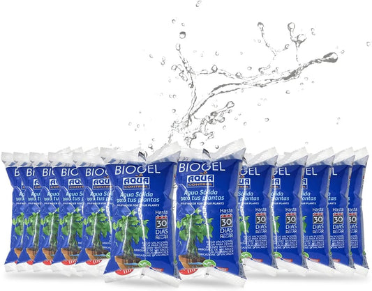 Aqua Control - Solid Water for Your Plants - Ideal for Watering During Holidays, Up to 30 Days Without Watering - 400ml - Pack of 12 - Pack May Vary