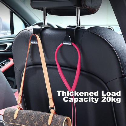 4 Pieces Car Accessories Interior, Car Accessories, Car Seat Hooks, Car Headrest Hooks, for Bags, Clothes, Umbrellas, Shopping Bags, Water Bottles (Black)