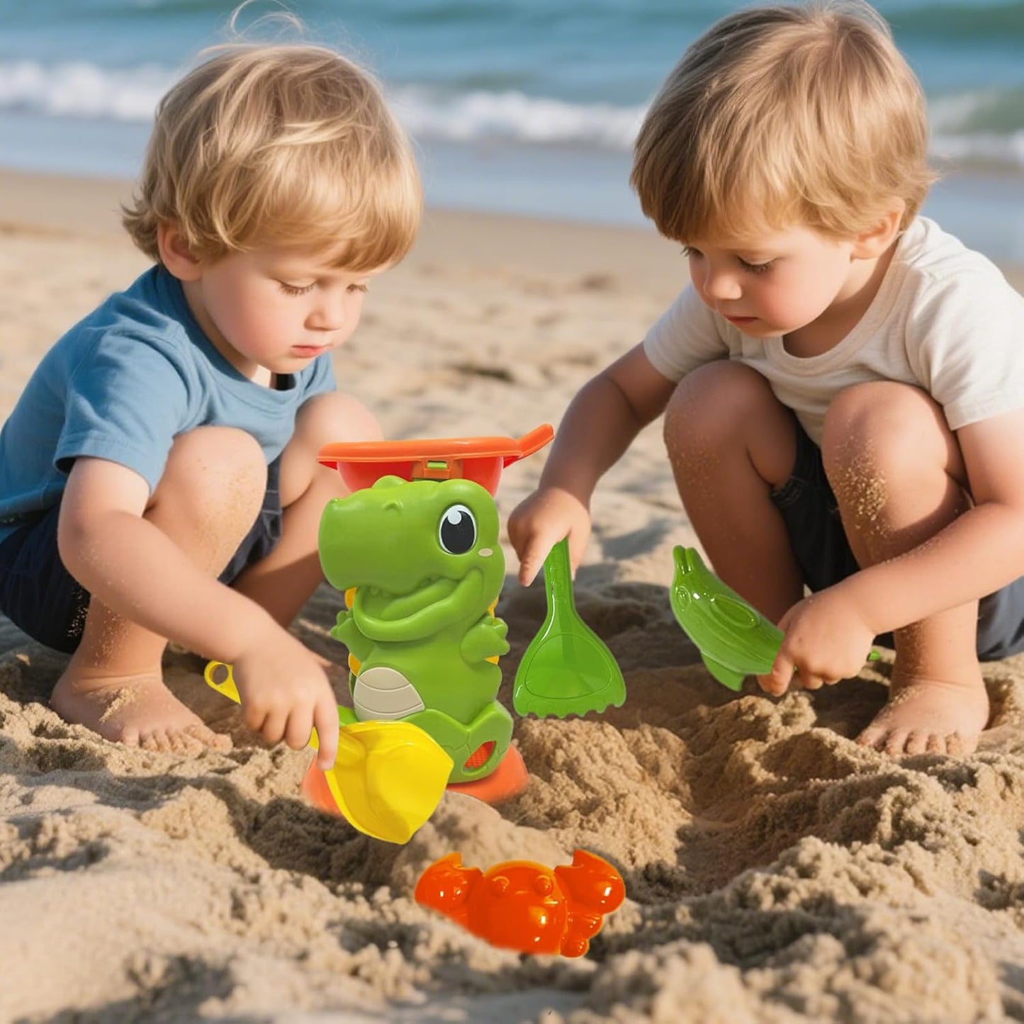 Iouyjiu Sandbox Play Game, Outdoor Water Park Toys, Pool Party Sand Toys with Sturdy and Safe Materials for Outdoor Activities and Exploration in Toddler, 1 Set