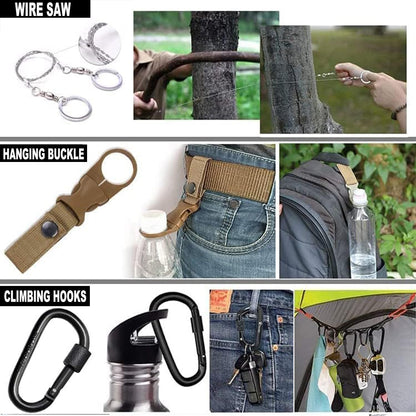 Survival Kit, Outdoor Survival Gear and Equipment 21 in 1, Fishing Hunting Gadgets for Men, Camping Accessories, Camping Essentials