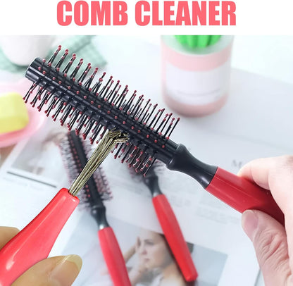 Hairbrush Comb Cleaner Tool, Portable Wire Rake Hair, Dirt Remover, 9x1.7cm for Salon Styling, Haircut, and Daily Use Efficient Cleaning Performance Cleaner Removes Sets