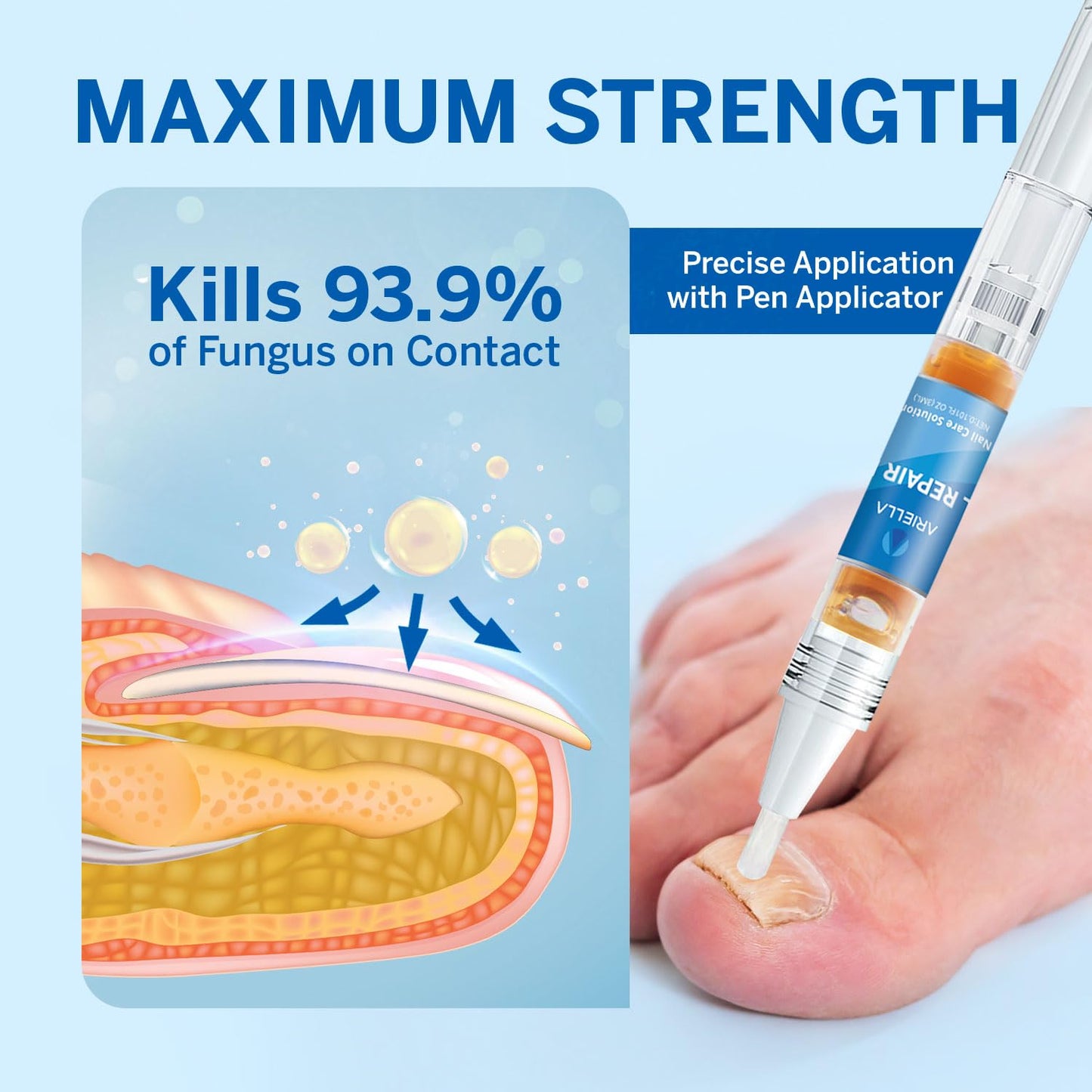 Toenail Fungus Treatment Extra Strength: Nail Fungus Treatment for Toenail - Fungal Nail Repair Pen 4 Packs