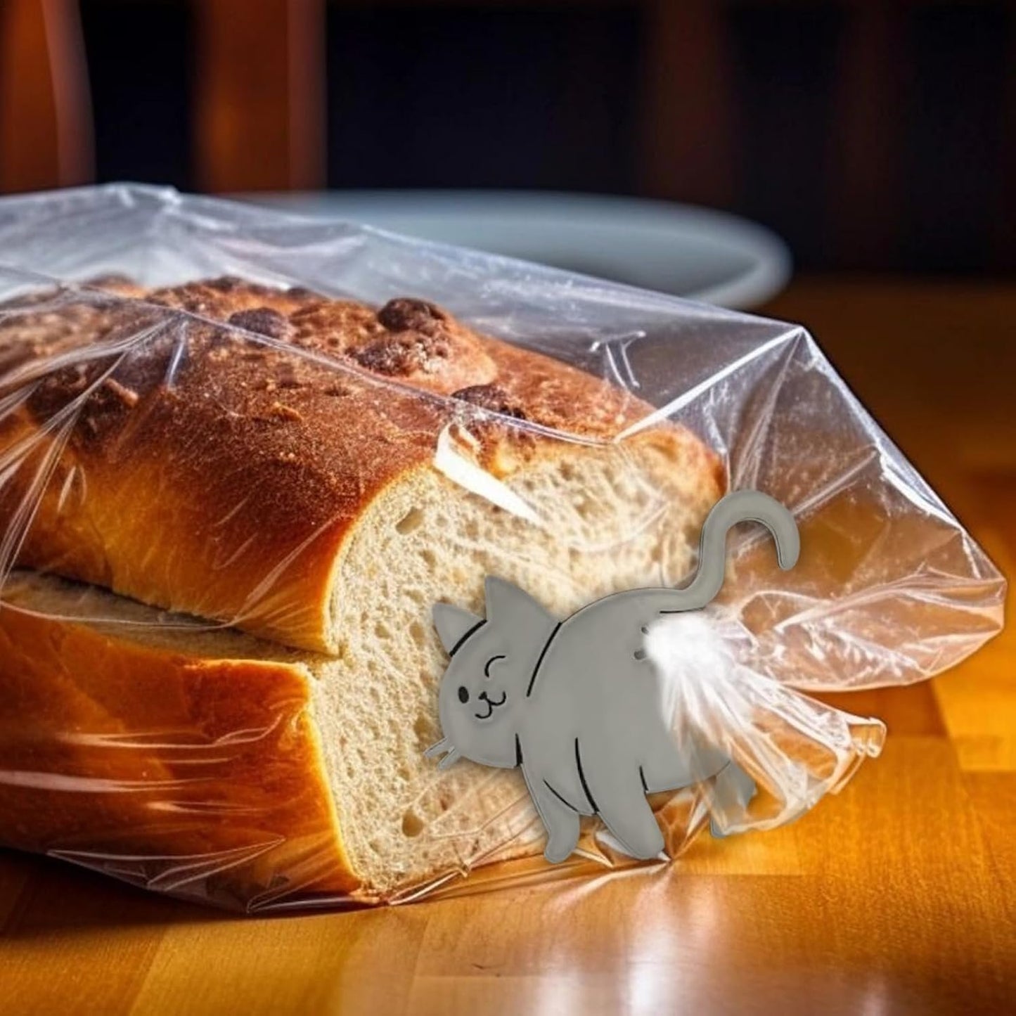 Bread Ties, Cat Butt Bread Clip, Reusable Food Clips for Breads, Funny 3D Printed Bag Holder, Quirky Home Decor, Novelty Kitchen Gadget for Cat Lovers