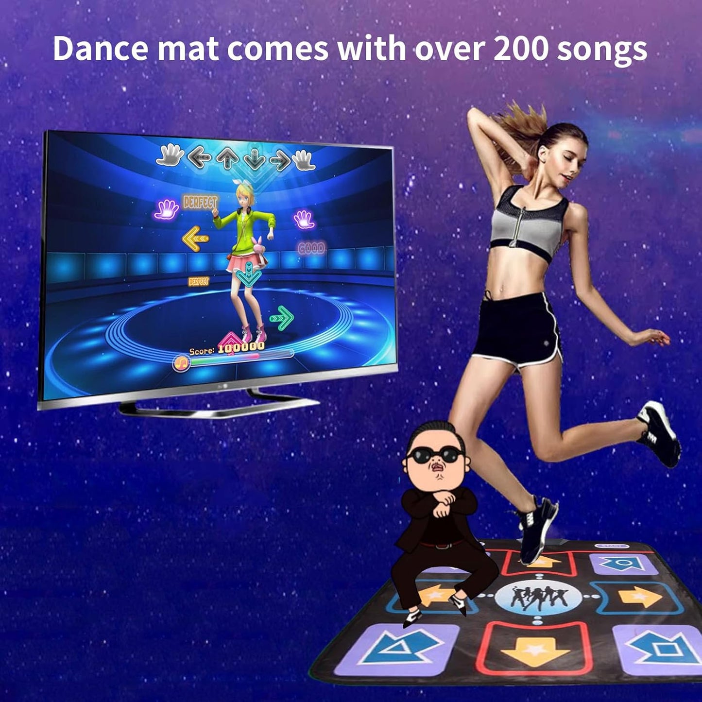 Damcoola TV Retro Game Console with 900+ Games, Video Game System for Kids and Adults with AR Gun Game Toy, 200+ Dance Mat Songs, TV Plug&Play,2.4G Game Controllers Toy Gift for