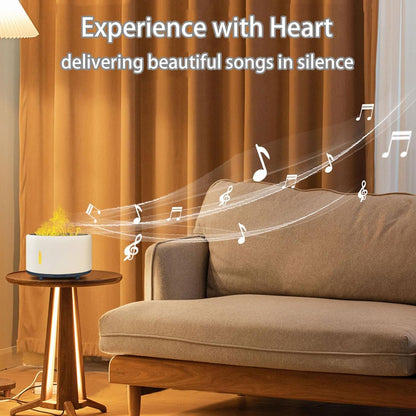 Aromatherapy Humidifier with Flame Effect & Bluetooth Speaker – 200ml Cool Mist Essential Oil Diffuser, Night Light, Remote Control, Auto Shut-Off, Ultra-Quiet for Bedroom, Office, Travel