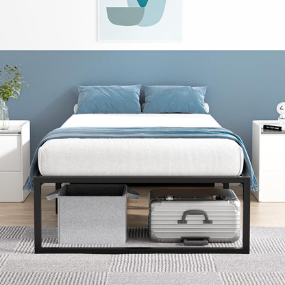Maxzzz Full Bed Frame, 16 Inch Metal Bed Frame Platform/Mattress Foundation with Steel Slat Support/No Box Spring Needed/Easy Assembly,Full