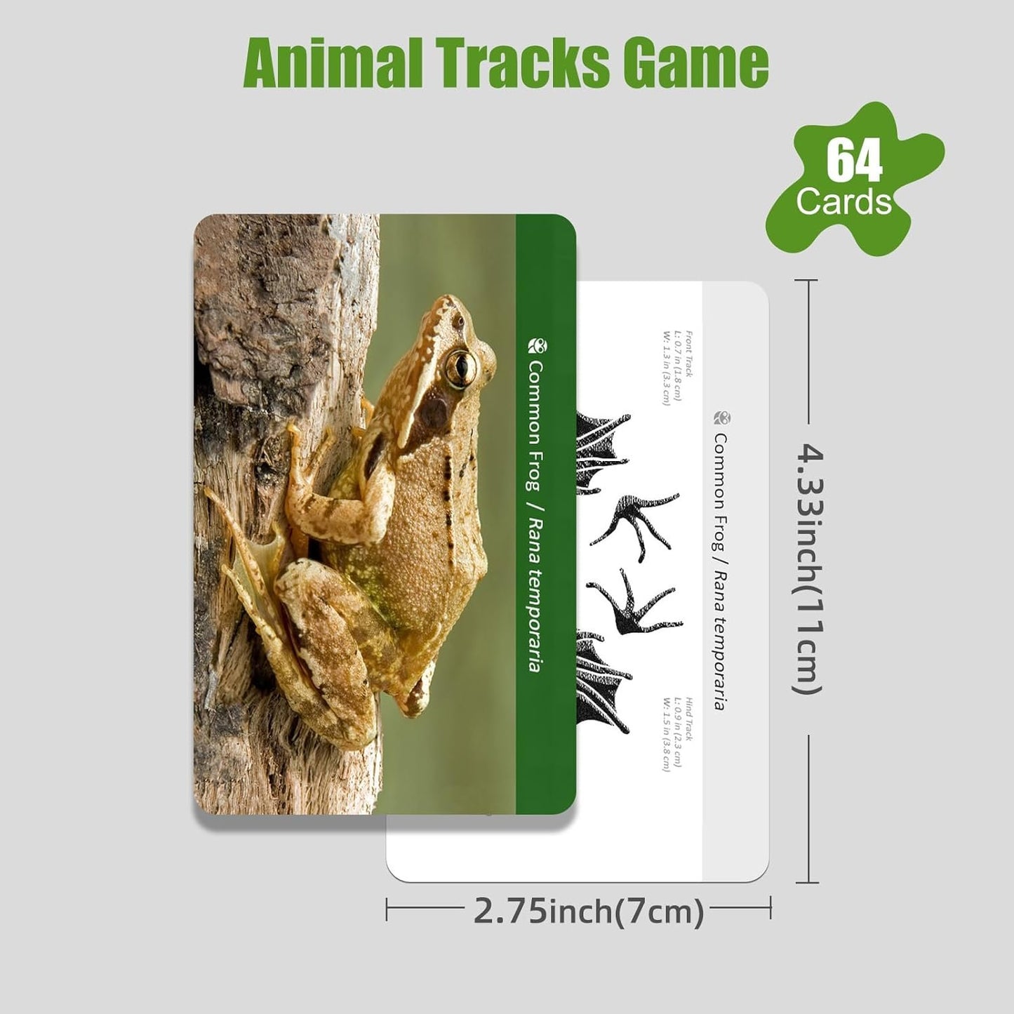 MEROCO Forest Animal Tracks Cards for Kids Animal Flash Cards Match Game Learning Toys