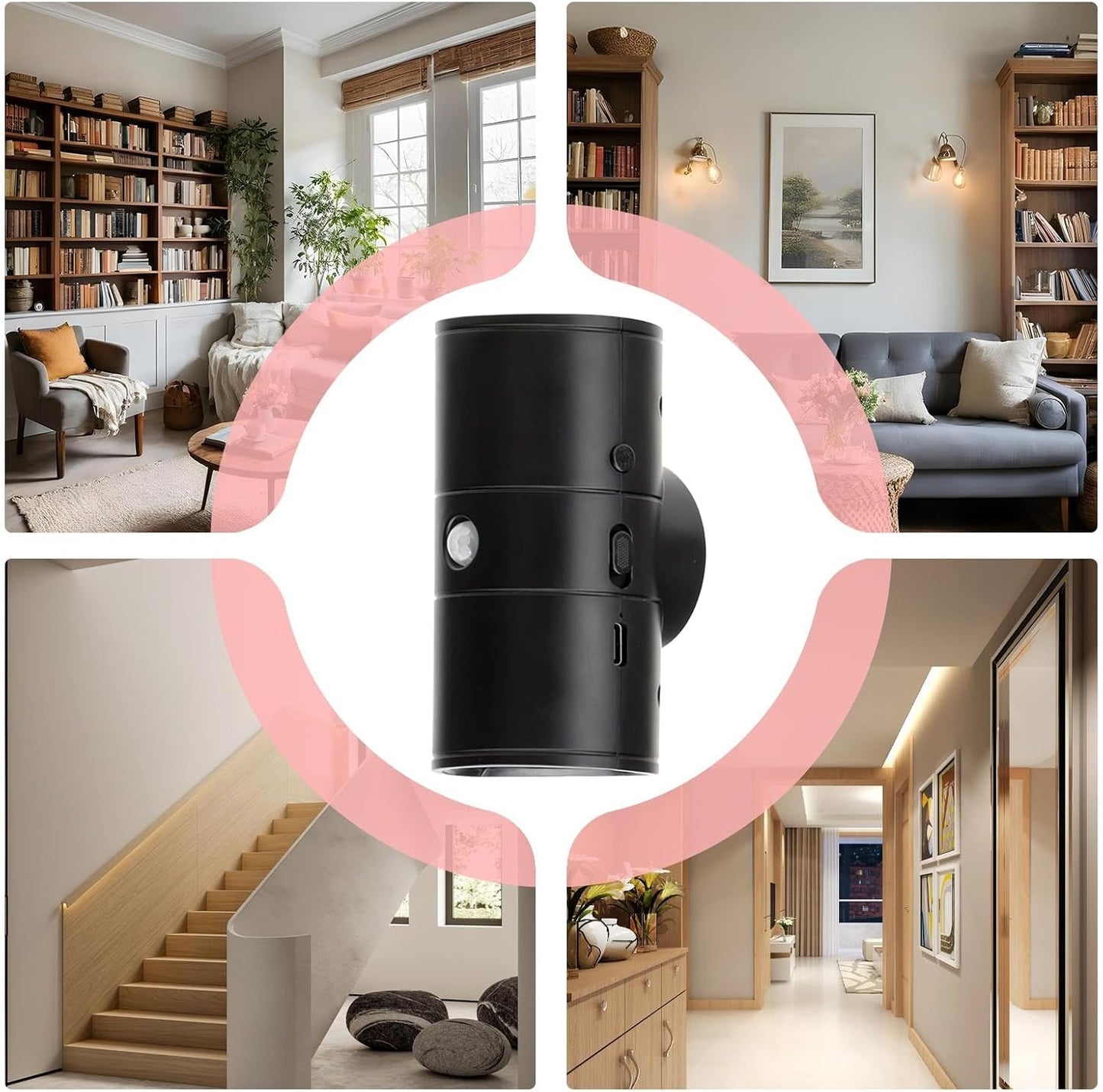 Generico Magnetic Wall Light, Rechargeable Motion Sensor Light, Smart Lamp for Home Decor, Modern 1200mAh Indoor, Entryway Living Room Bathroom Cabinet Closet Lighting