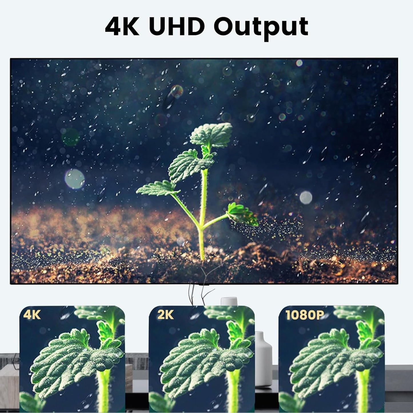 6Ft 4K DisplayPort to HDMI Cable Adapter, DP to HDMI Male Video UHD 4K@30Hz/2K@60Hz/1080P@120Hz DP to HDTV Uni-Directional Cord for Projector, Desktop, Dell, AMD, NVIDIA, Lenovo, ThinkPad