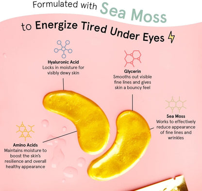 grace & stella Under Eye Mask - Christmas Gifts for Women, Gifts for Mom, Under Eye Patches to Reduce Dark Circles, Puffy Eyes, Eye Bags, Wrinkles, Stocking Stuffers for Women, Vegan (24 Pairs, Gold)