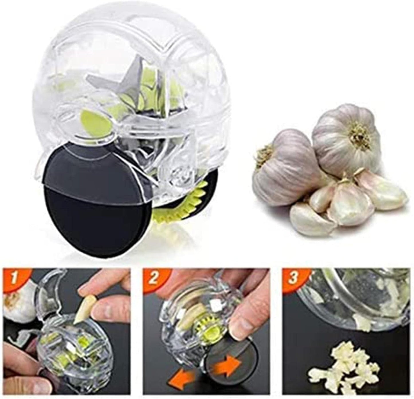 Kitchen Gadget Tool Garlic Chopper Wheel Garlic Mincer Roller Kitchen Aid Garlic Hand Crusher