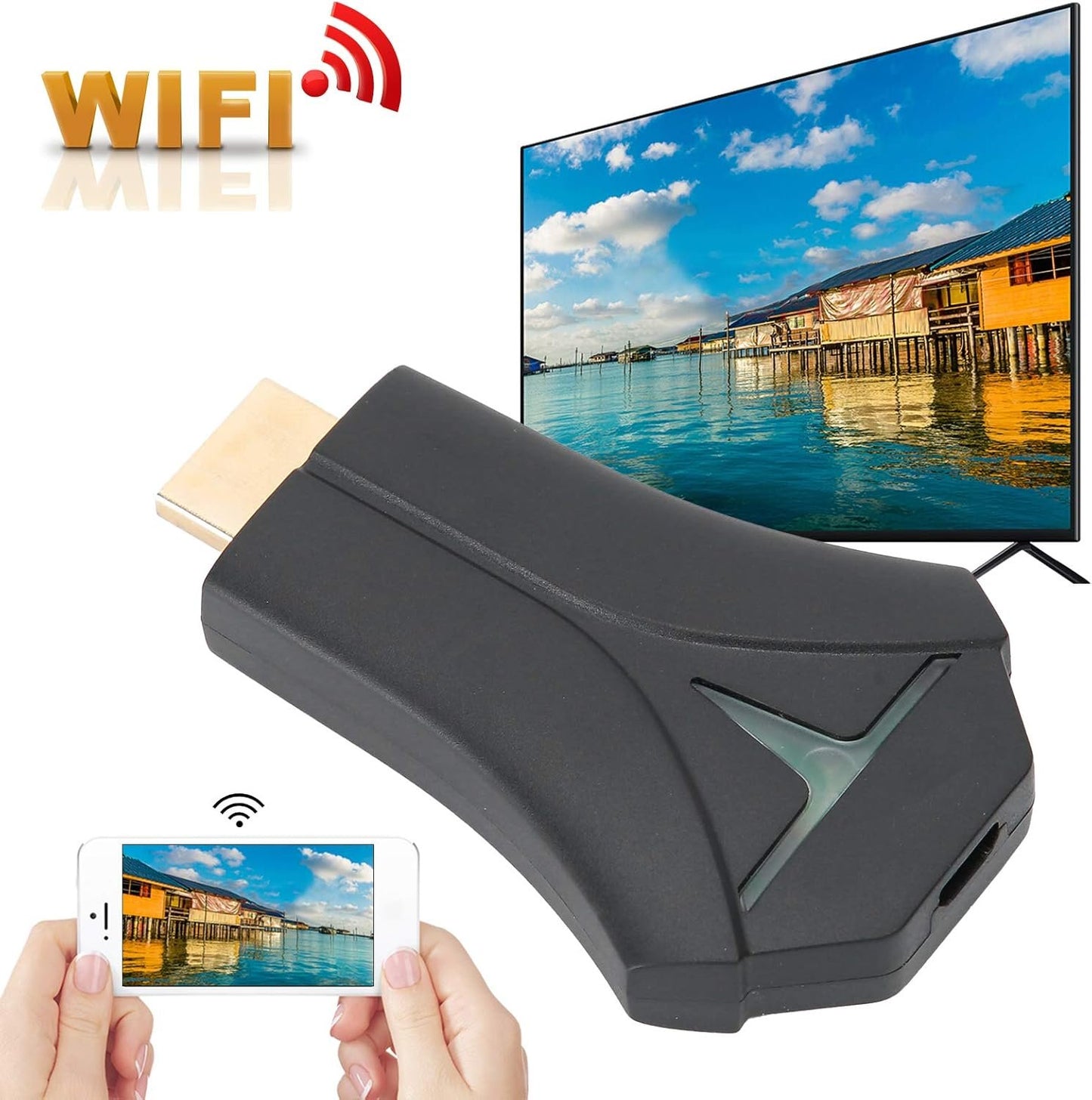 HDMI Display Adapter, Dongle, Screen Mirroring Receiver Dongle,Phone for Miracast,for Online Learning/Conference Office/Home Entertainment,Plug and Play