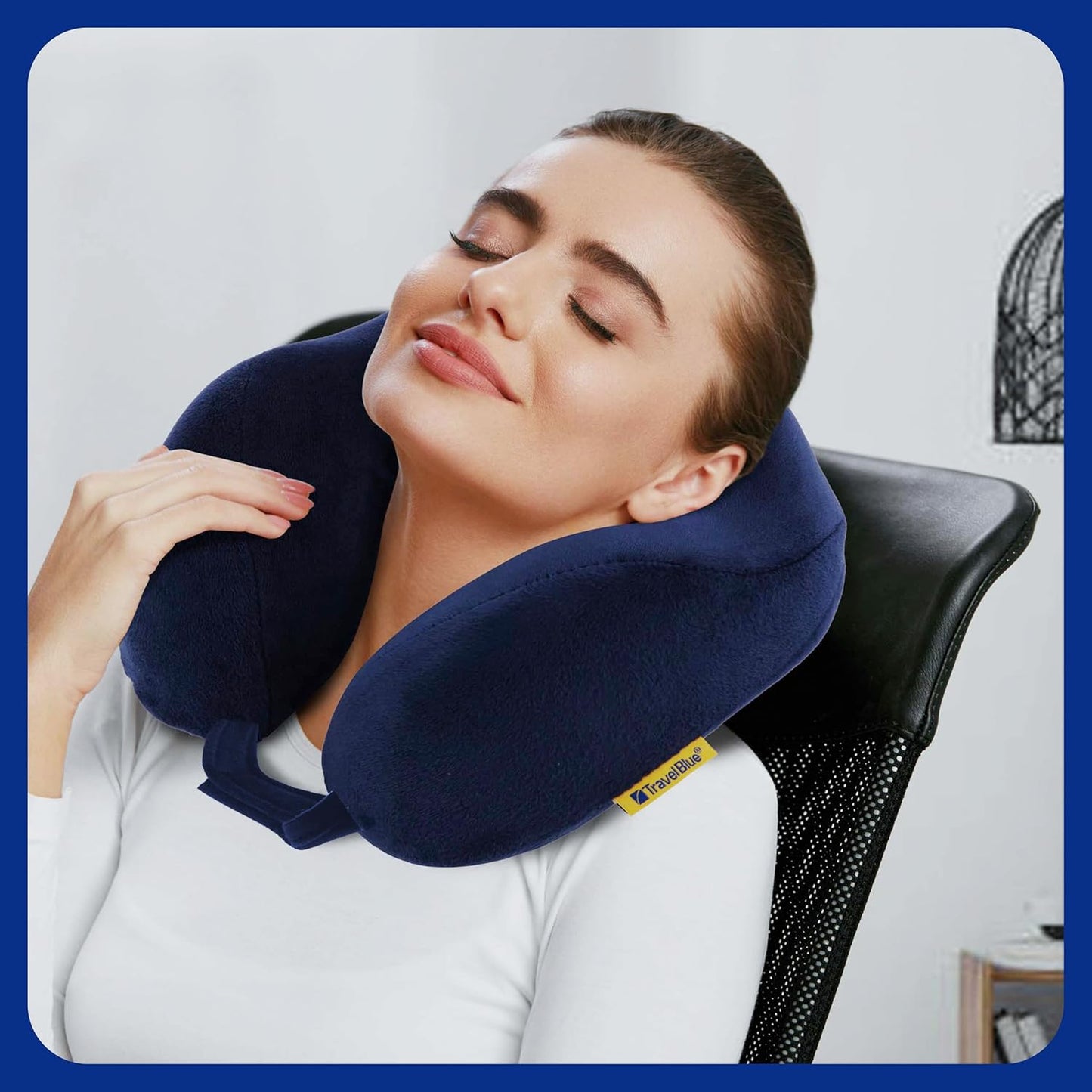 Travel Blue Tranquillity Aeroplane Neck Pillow, Memory Foam Pillow with Wide Fit, Ergonomic for Optimal Comfort Travel Pillow, Aeroplane for Relaxed, Pressure-free Travel, Lightweight Neck Pillow