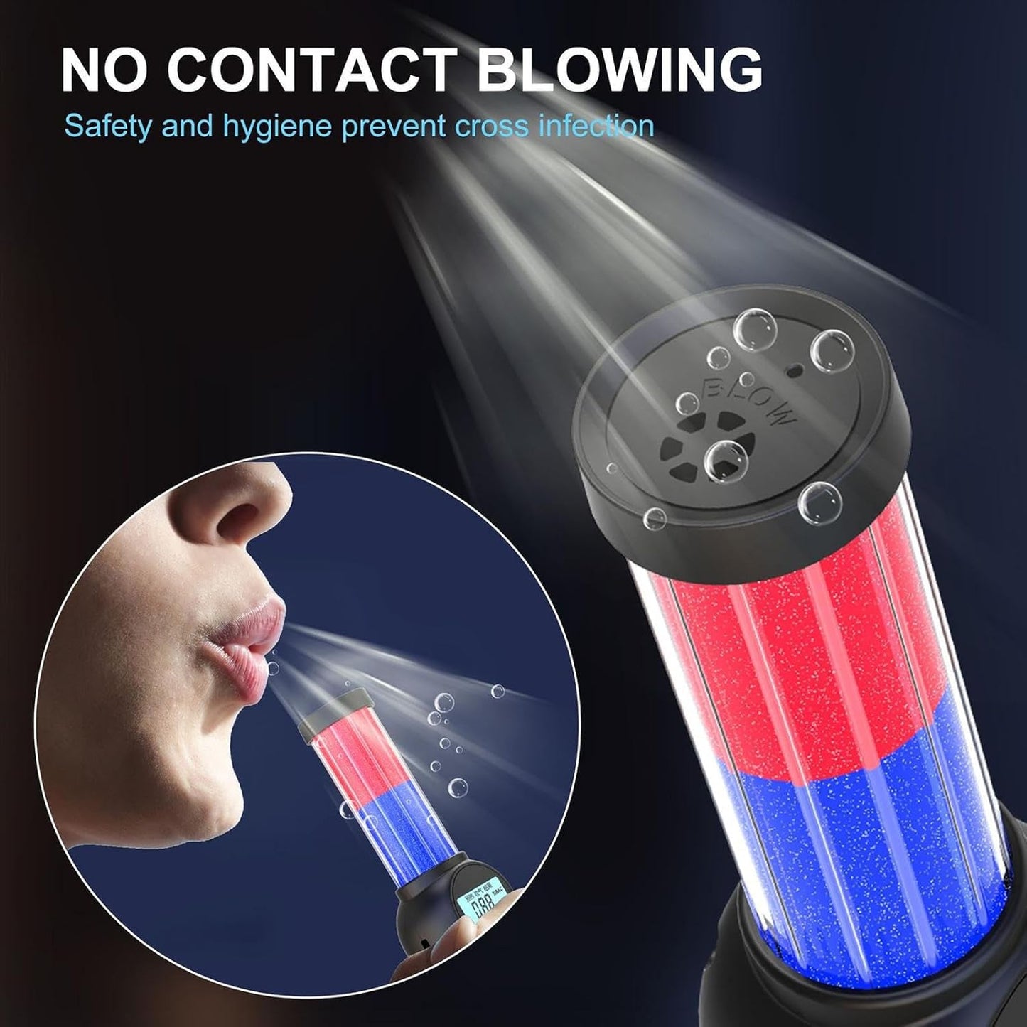 Alcohol Breathalyzer Tester, Digital Display Detector, 1.18×5.91 Inch Professional Rechargeable Device, Driving Home Monitoring Tool for Women Men Safety Analysis and Detection