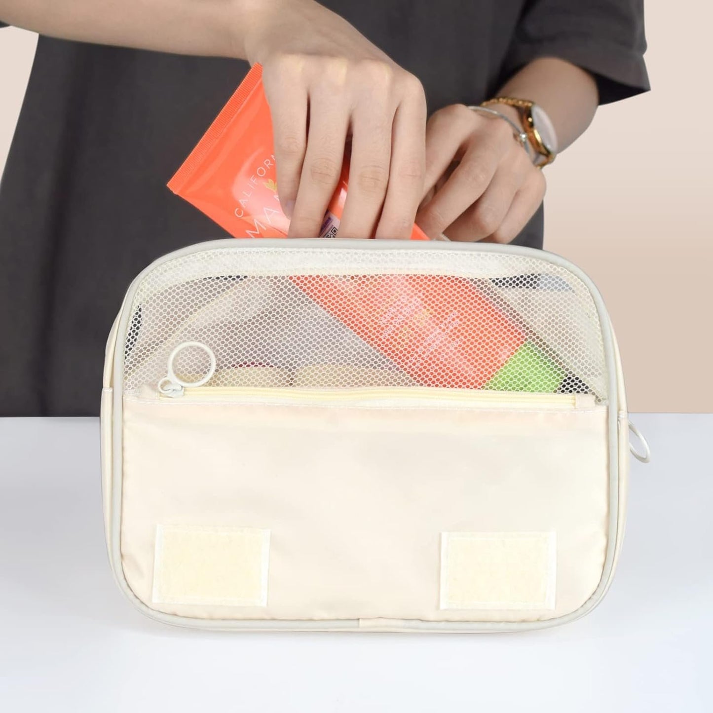 Hanging Travel Toiletry Bag for Women Men Girls, with Foldable Hygiene Bag, Waterproof Makeup Bag Organizer Toiletries Bag, Travel Size Essentials Accessories Cosmetics