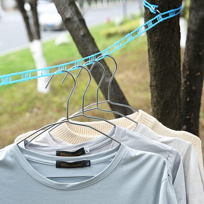 Ginojex Nylon Clothesline 5m Adjustable Portable Washing Line Windproof Non-Slip for Home Hotel Travel Outdoor Camping Hanger Rope
