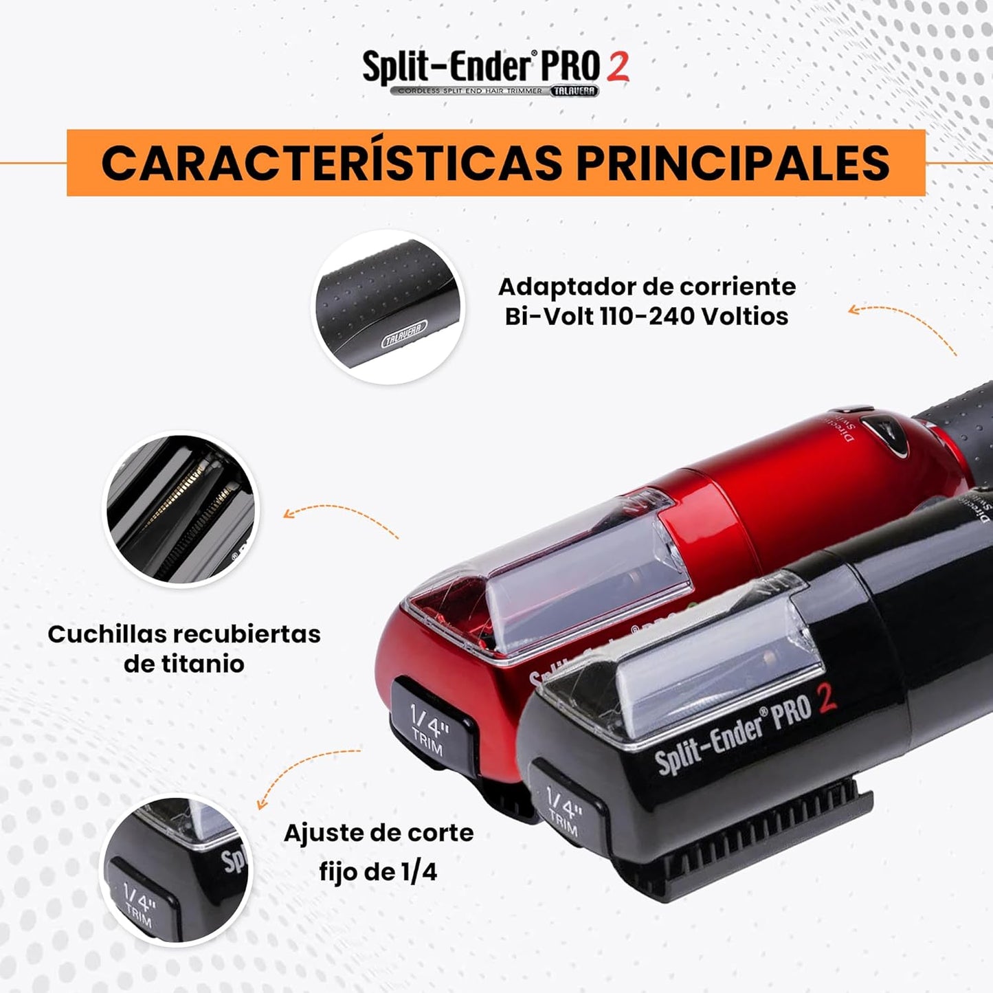 Split Ender Pro 2 Hair Repair Electric Tool for Split Ends, Damaged Hair Trimmer for Broken, Dry, Brittle and Frizzy Split Ends, Men & Women Hair Products for Personal Care - Black