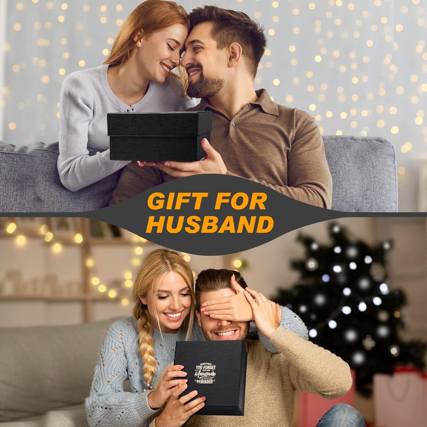 Husband Gift Box - Premium Insulated Tumbler & Multi-Tool Pocket Knife Set with Keychain & Greeting Card - Perfect Valentine's Day, Anniversary, Birthday Gift for Him - Mens Wedding Keepsake Box