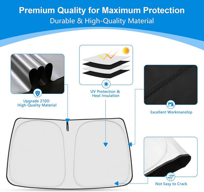 ULROLIT Windshield Sun Shade for 2020-2025 Lincoln Corsair Accessories, Foldable Window Sunshade Sun Visor Protector, Front Windshield Sunshade Sun Shield Blocks UV Rays Heat