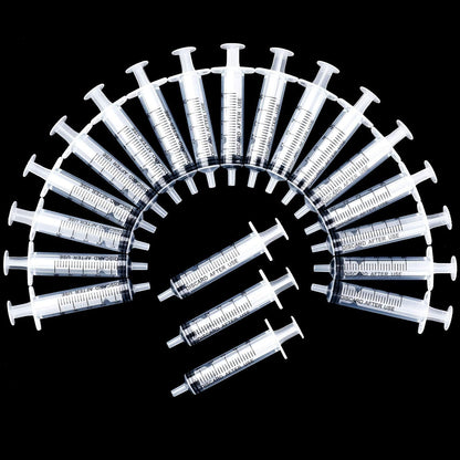 OLCANA 20 Pieces Syringes 5ml Seringues 5cc Plastic Measuring Syringe for Liquid Lab Baby Watering Feeding Pet Scientific Glue ApplicatorF