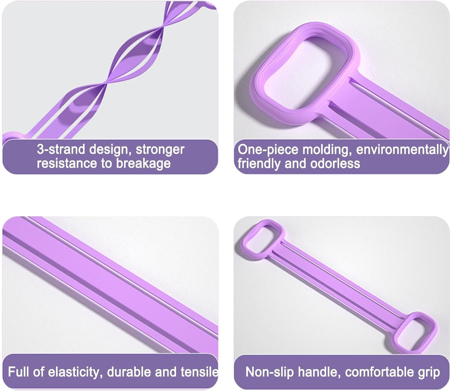 Workout Stretch Bands | Silicone Rope Resistance Stretch Bands | Workout Equipment, Home Gym Accessories, Strength Training for Yoga Pilates