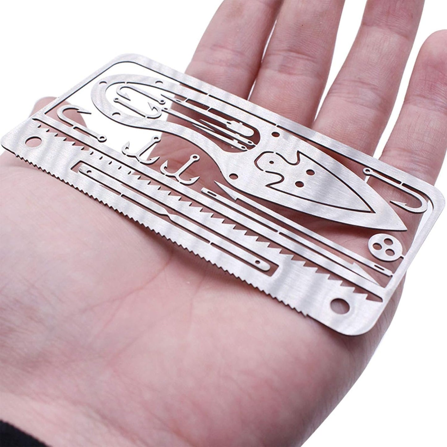 Buspoll Survival Cards: (18- in -1) EDC Wallet Multifunctional Survival Tool kit, Used for Camping, Hunting and Fishing Trip Tools