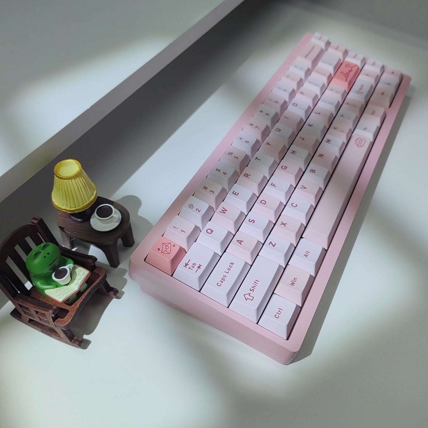 BOYI 65V2 CNC Aluminum 5-Second Quick-Release Wireless Gaming Keyboard,QMK/VIA Tri-Mode Custom Hot Swappable RGB 65% Mechanical Keyboard for Windows/Mac/PC (Pink)