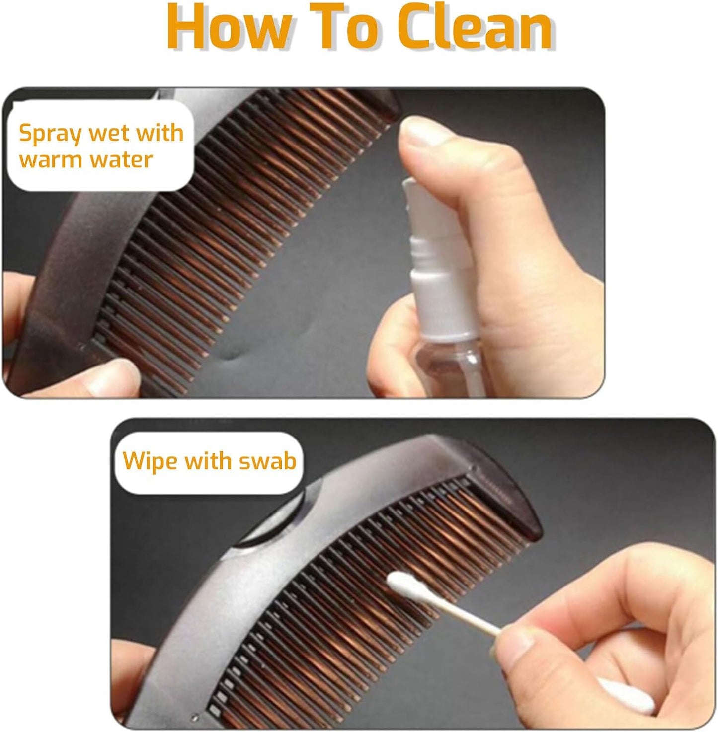 Lyvixora 2 PCS Dandruff Comb - Dandruff Remover Brush for Scalp Massage, Psoriasis & Itch Relief, Fine Tooth Scalp Comb for Women Men Kids, Hair Detox Tool to Remove Greasiness & Flakes