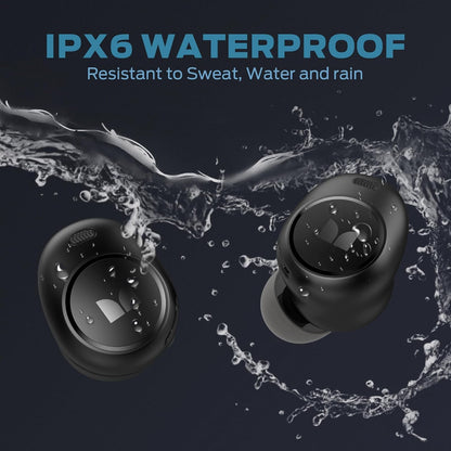 Monster Wireless Earbuds, Wireless Headphones with 4 Mics, Bluetooth 5.3 in-Ear Headphones, Clear Call, Touch Control, Type-C Charging Case, Bluetooth Earbuds, Black