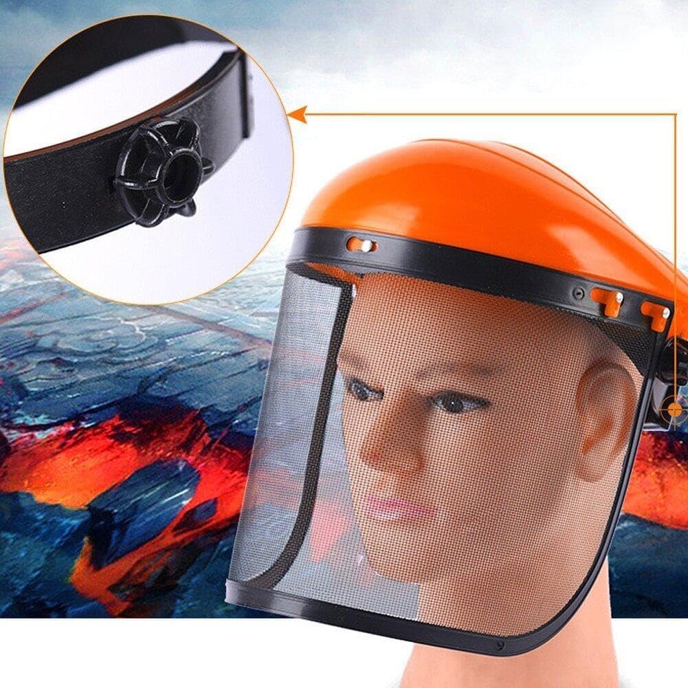 Industrial Forestry Safety Helmet Face Protection Equipment with Mesh Face Shield