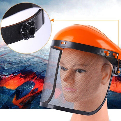 Industrial Forestry Safety Helmet Face Protection Equipment with Mesh Face Shield