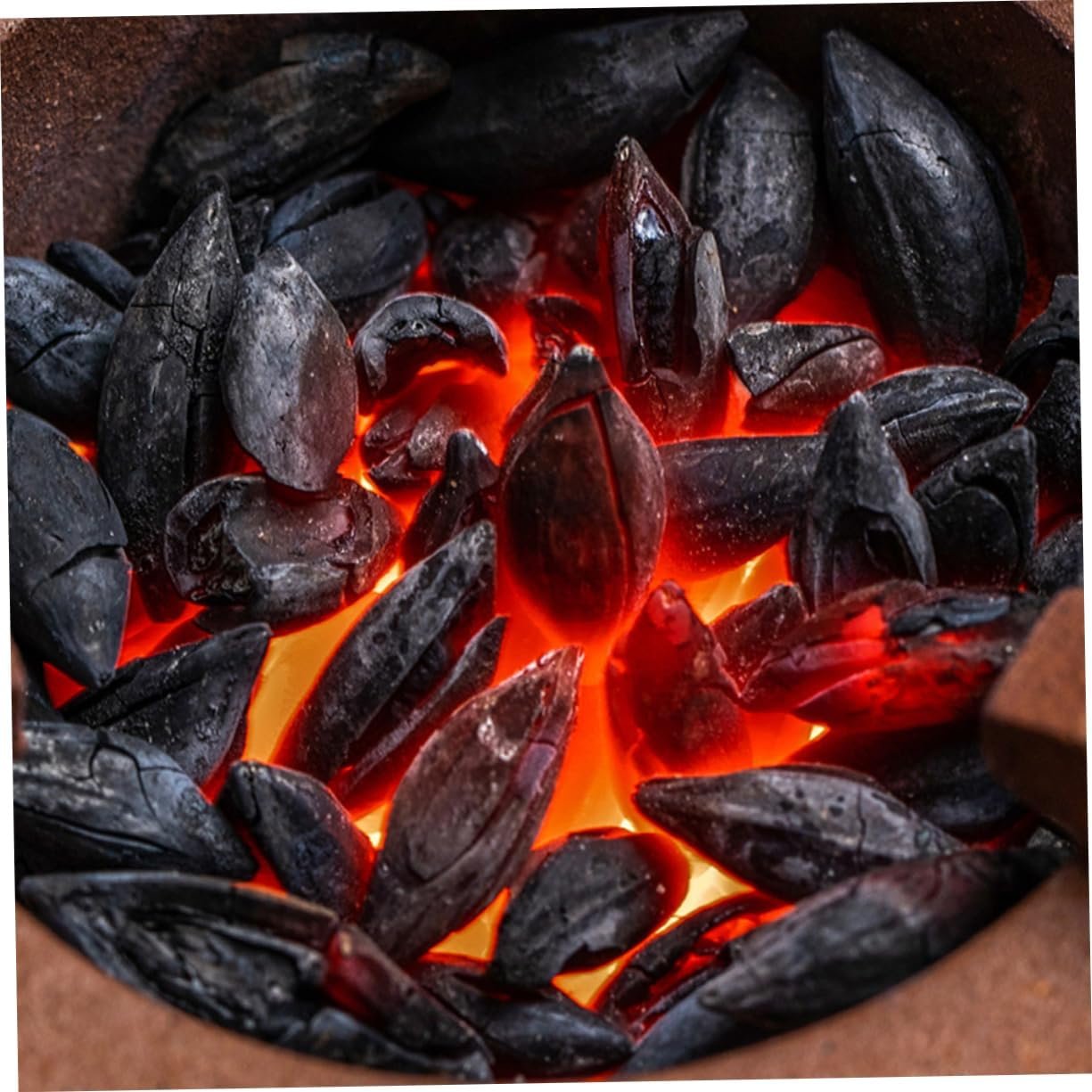 GANAZONO 2pcs 1 Fireplace Charcoals 1 Bag Grilling Charcoals for Outdoor Activities Household Use
