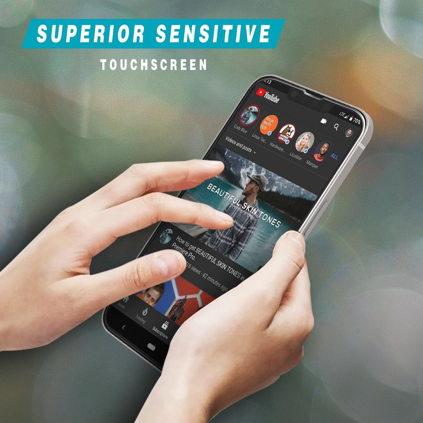 [2 Pack] HPTech Screen Protector for iPhone 13/13 Pro 6.1-Inch Tempered Glass, Anti-Scratch, Bubble Free