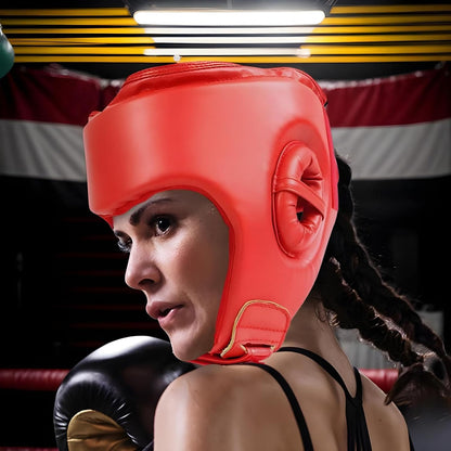 Sparring Headgear, Adjustable Boxing Head Protector, Professional Protective Gear, 10.24 x 9.06 x 7.87 Inches, Ideal for Gym Workouts, Home Training and Competitions