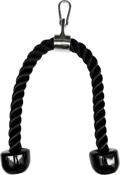 yuhqc Heavy Duty Tricep Rope Attachment Tricep Rope Nylon Tricep Rope Cable Single Press Push Down Fitness Gym Bodybuilding Cable Dual Grip Tricep Rope with Universal Cable Machine Attachment