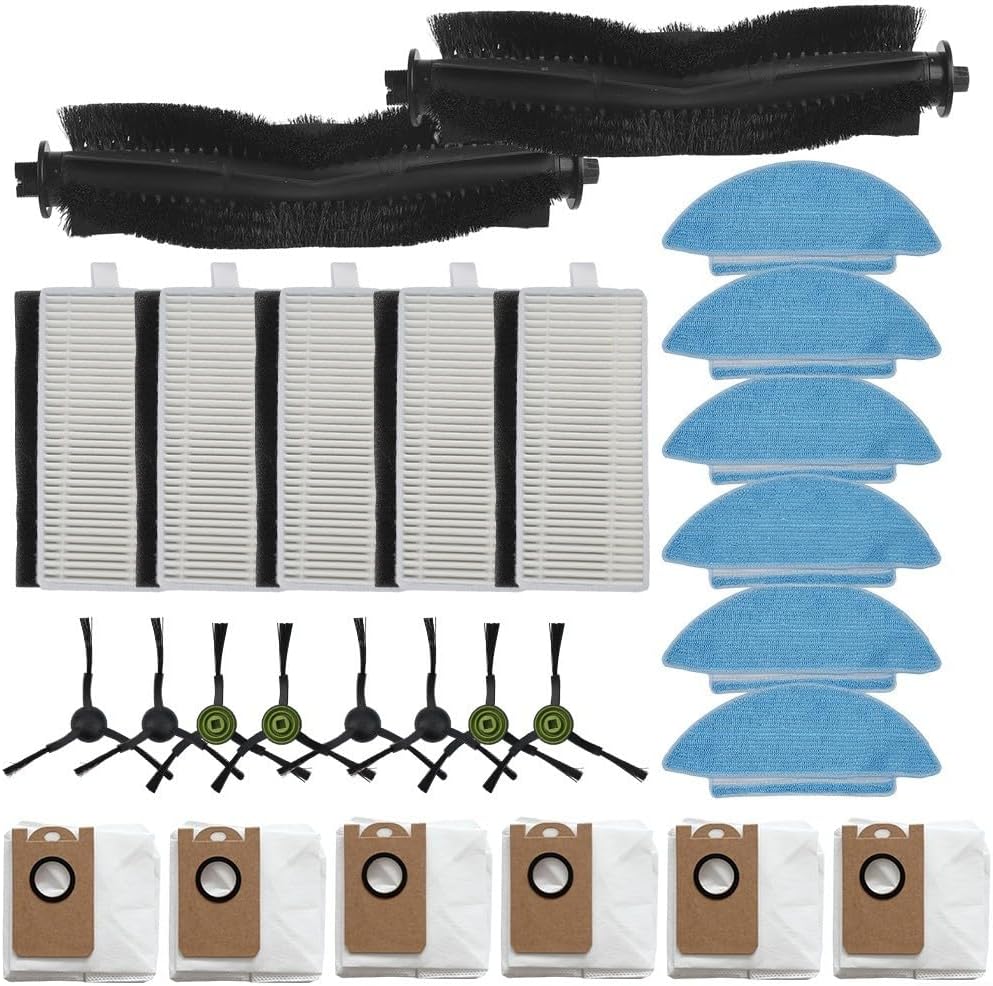 Cleaning Essentials for Conga 74907290 - Set di spazzole principali di ricambio, filtri e spazzole laterali, 27 pezzi