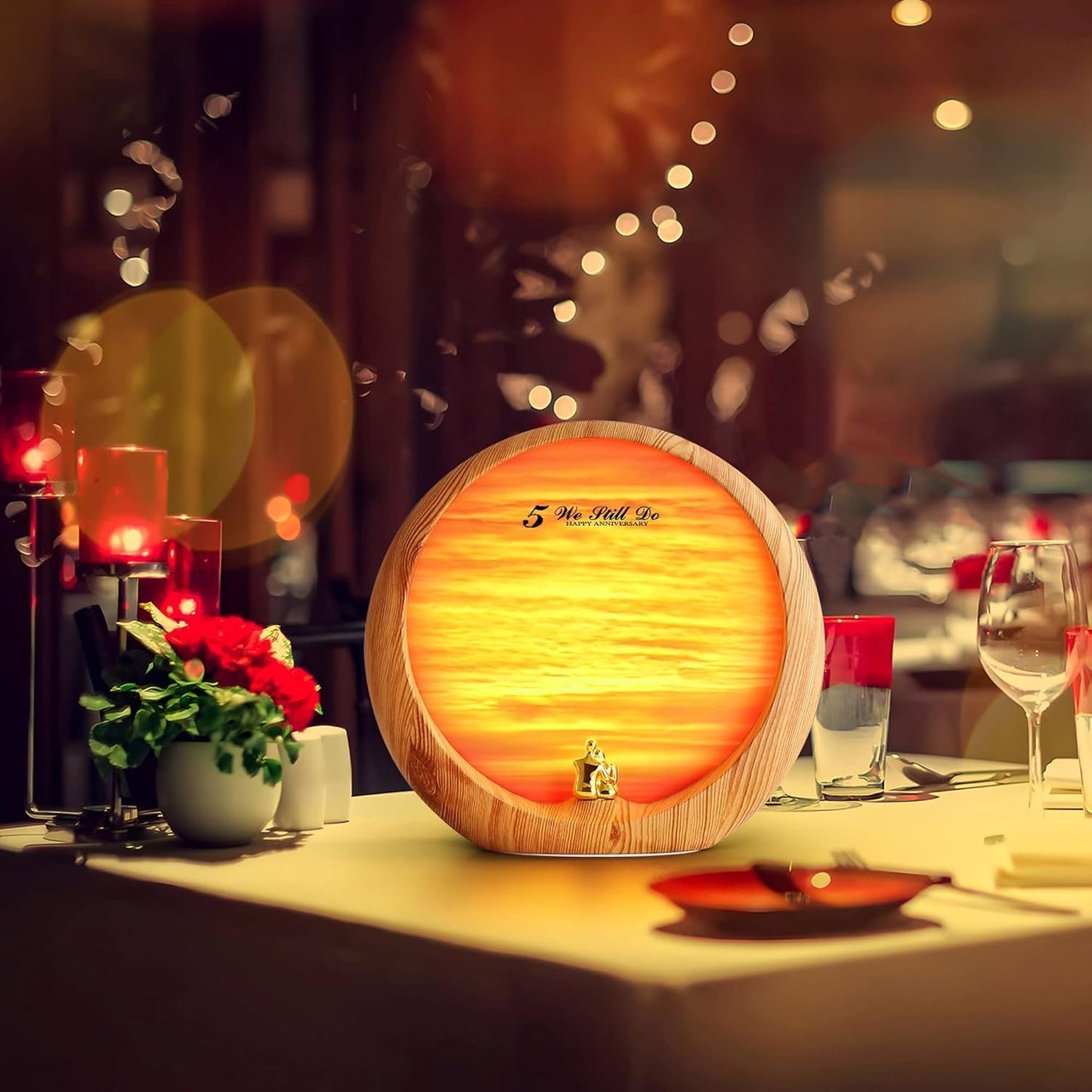 mamre Golden Sunset Lamp Home Decorations Table Lamp Gifts for Wedding Anniversary Valentine's Day Mother's Day Birthday